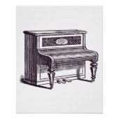  rechtop Piano Poster (Voorkant)