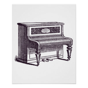  rechtop Piano Poster