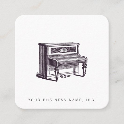  rechtop Piano Vierkante Visitekaartje (Voorkant)