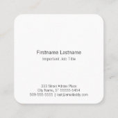 rechtop Piano Vierkante Visitekaartje (Achterkant)