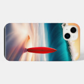 Rechtop Surfplank In Zand iPhone Hoesje (Achterkant horizontaal)