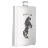 Rechtop Wild Paard Flask Gift met aangepaste tekst Flacon (Rechts)