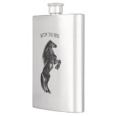 Rechtop Wild Paard Flask Gift met aangepaste tekst Flacon (Links)