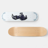 Rechtop wild paard skateboard met aangepaste tekst (Horizontaal)