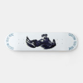 Rechtop wild paard skateboard met aangepaste tekst (Horizontaal)