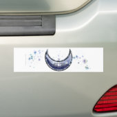 Rechtopstaande Halve Maan Bumper Sticker (Op auto)