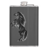 Rechtopstaande Paardenfles - Aangepaste tekst en k Heupfles (Achterkant)