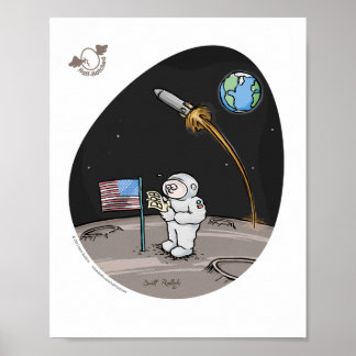 Rechts achteraf afdrukken poster