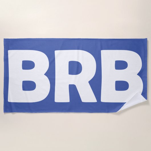 "Rechts achteruit" darmhanddoek Strandlaken (Voorkant)