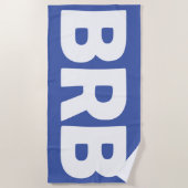 "Rechts achteruit" darmhanddoek Strandlaken (Voorkant)