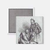 Rechts been in de Wortel op zijn laatst" Magneet (Voorkant / Achterkant)