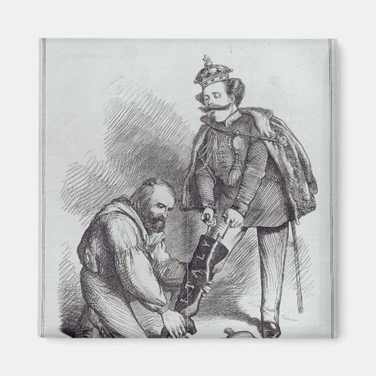 Rechts been in de Wortel op zijn laatst" Magneet (Voorkant)