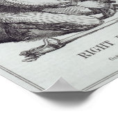 Rechts been in de Wortel op zijn laatst" Poster (Hoek)