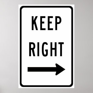 Rechts blijven tekenen poster