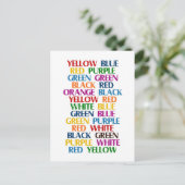 Rechts brein, Briefkaart met linkse brein (Staand voorkant)