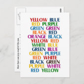 Rechts brein, Briefkaart met linkse brein (Voorkant / Achterkant)