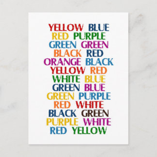 Rechts brein, Briefkaart met linkse brein