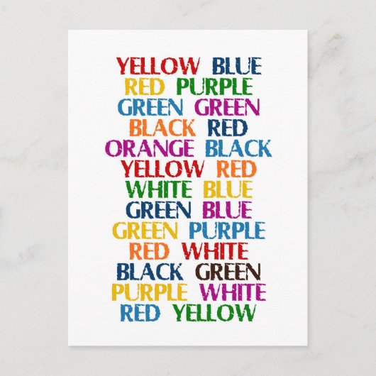 Rechts brein, Briefkaart met linkse brein (Voorkant)