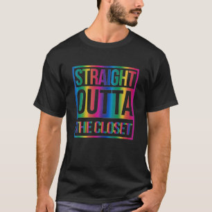 Rechts buiten de kast met regenboog om te komen t-shirt