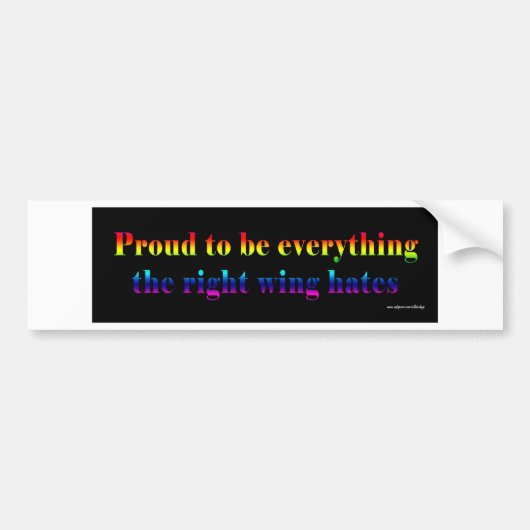 Rechts Bumpersticker (Voorkant)