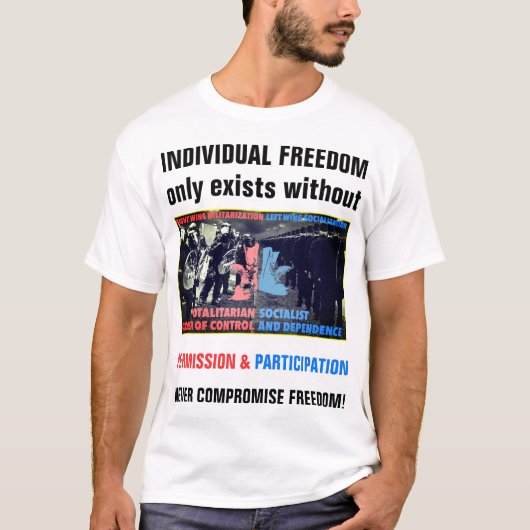 Rechts en links (licht) t-shirt (Voorkant)