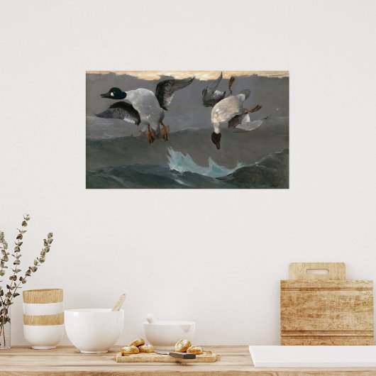 Rechts en links - Winslow Homer Fine Art Poster (Keuken)