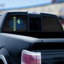 Rechts gericht Football Game Day Back Window Cling