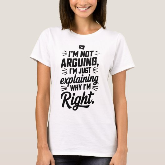 Rechts: Het T-shirt voor slimme debaters (Voorkant)