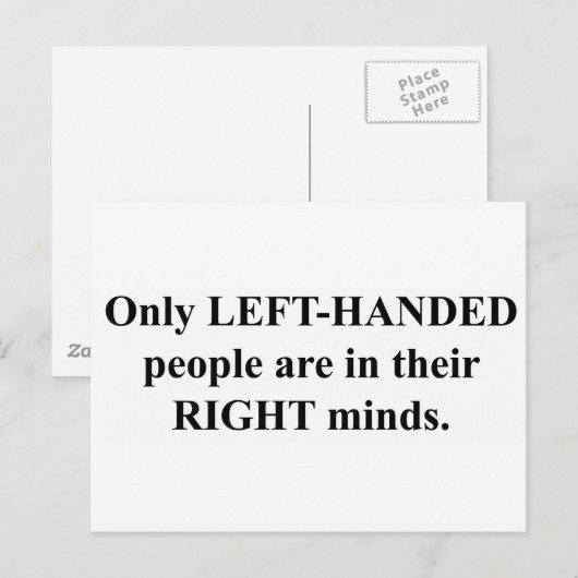 Rechts linkse mensen briefkaart (Voorkant / Achterkant)