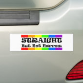 Rechts, maar niet smal! bumpersticker (Op auto)
