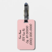 Rechts naar de cocktails bagagelabel (Achterkant verticaal)