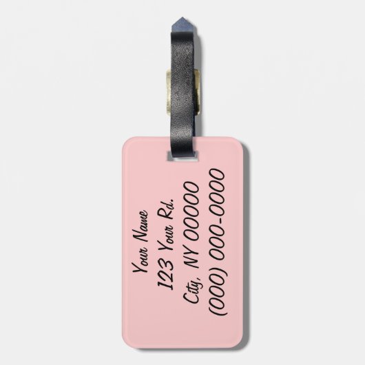 Rechts naar de cocktails bagagelabel (Achterkant verticaal)