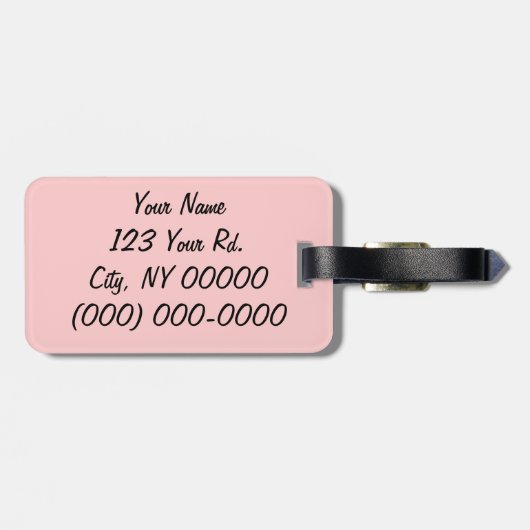 Rechts naar de cocktails bagagelabel (Achterkant horizontaal)