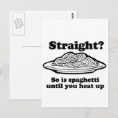 RECHTS? Net zoals spaghetti Briefkaart (Voorkant / Achterkant)