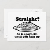 RECHTS? Net zoals spaghetti Briefkaart (Voorkant / Achterkant)