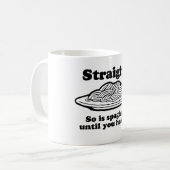 RECHTS? Net zoals spaghetti Koffiemok (Voorkant links)