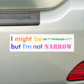 Rechts niet versmallen bumpersticker (Op auto)