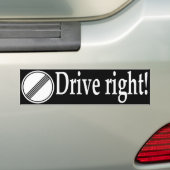 Rechts station bumpersticker (Op auto)
