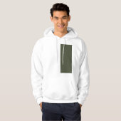 Rechts uitgelijnde Moss Green Hoodie - (Voorkant volledig)