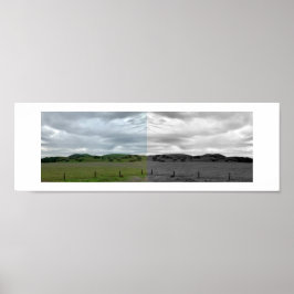 Rechts van de weg reflectie fotografie poster