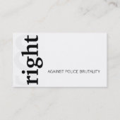 Rechts! Visitekaartje (Achterkant)