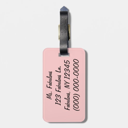 Rechts zijn bagagelabel (Achterkant verticaal)