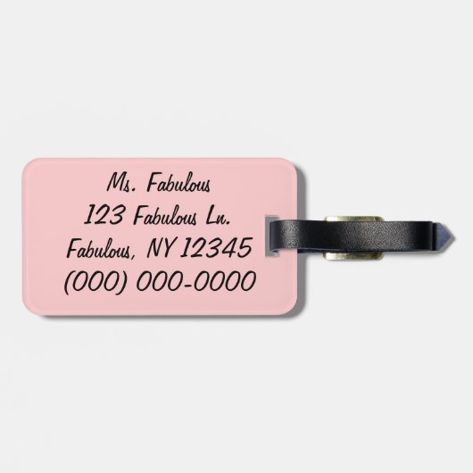 Rechts zijn bagagelabel (Achterkant horizontaal)