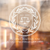 Rechtsadvocaat Laurel Bedrijfsraamfolie Raamsticker (Vel 2)