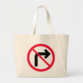Rechtsaf verboden teken | Jumbo-Canvas tas