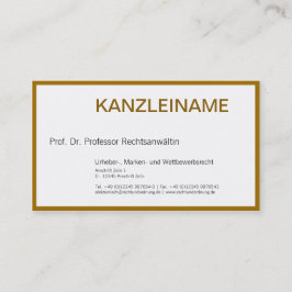 Rechtsanwalt Visitenkarte Visitekaartje