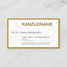 Rechtsanwalt Visitenkarte Visitekaartje