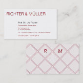 Rechtsanwälte Visitenkarte Visitekaartje (Voorkant / Achterkant)