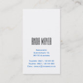 Rechtsanwältin Visitenkarten Visitekaartje (Achterkant)