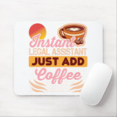 Rechtsassistent koffie muismat bureau (Met muis)
